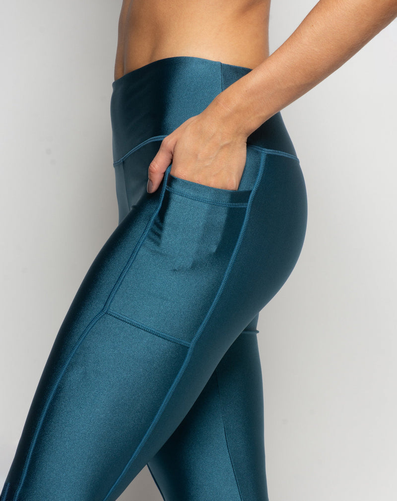 Legging com Bolsos Laterais - AZUL PETRÓLEO