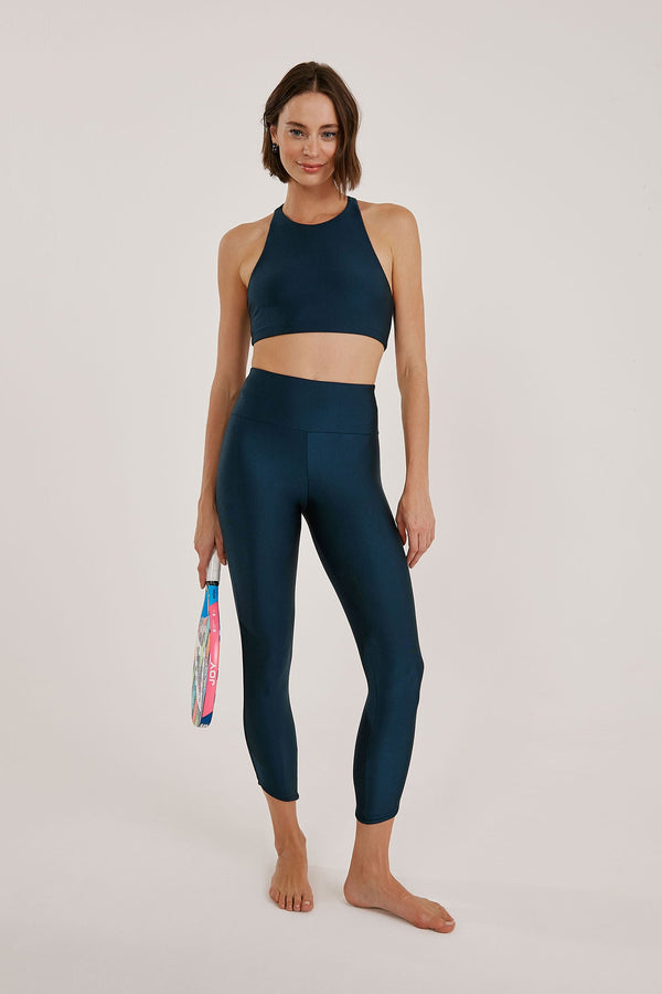 Legging Fitness Barra Azul Escuro Leblon - AZUL